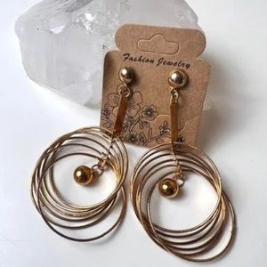 Gold Fashion Dangle Earrings